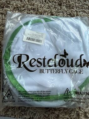 Restcloud Butterfly Cage - White with Green Trim (New in package)